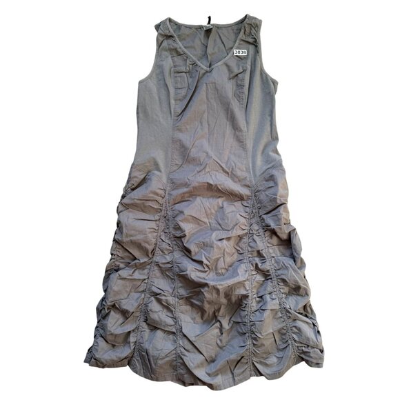 Xcvi Wearables Mini Tank Dress Ruched Sleeveless Weekend Wear Women's Gray XL - Picture 1 of 7